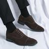 Men Derby Shoes Wingtip Dress Oxford Formal Suede Comfortable Business Shoes Tuxedo Wedding Blazers Saddle Shoes for Men Plus Size
