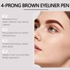 Two-in-one Liquid Eyebrow Pencil, Three-dimensional Color Display, No Smudging, Long-lasting Coloring, Specially Designed For Wild Eyebrows. ,5ML