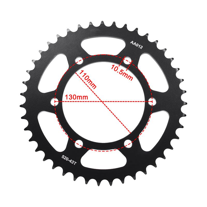 520-43T 520 17T Motorcycle Front Sprocket Gear Wheel for Suzuki GSX-R750 L9 M0-M4 2024