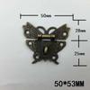 10PC Antique Alloy Butterfly Buckle Hasp Hasp Wooden Wine Box With Lock Buckle Padlock Hardware,Home Improvement,50*53mm