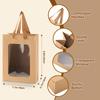10pcs Window Gift Bags With Ribbon Handles For Flower Bouquet Presents Valentines Day Party Favors Bridal Shower Packaging Packs