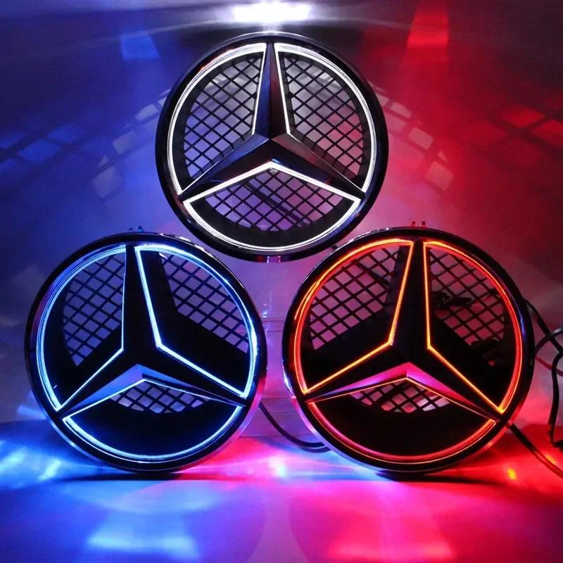 C200 E200 Dla Mercedes Benz dla MERCEDES BENZ Podświetlane Logo Przednie Emblemat Oświetlenie Grillu Odznaka Grillu LED W166 W176 W204 W207 W212 W218