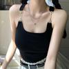 With Chest Pads, Women's New Douyin Explosive Metal Horseshoe Buckle Suspender Small Vest Spice Girl Short Top