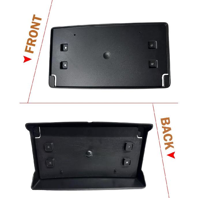 Front License Plate Frame Front Bumper License Plate Holder Mounting Bracket Cover For Jeep Wrangler JL JLU Gladiator JT 2018-2025 (For Plastic