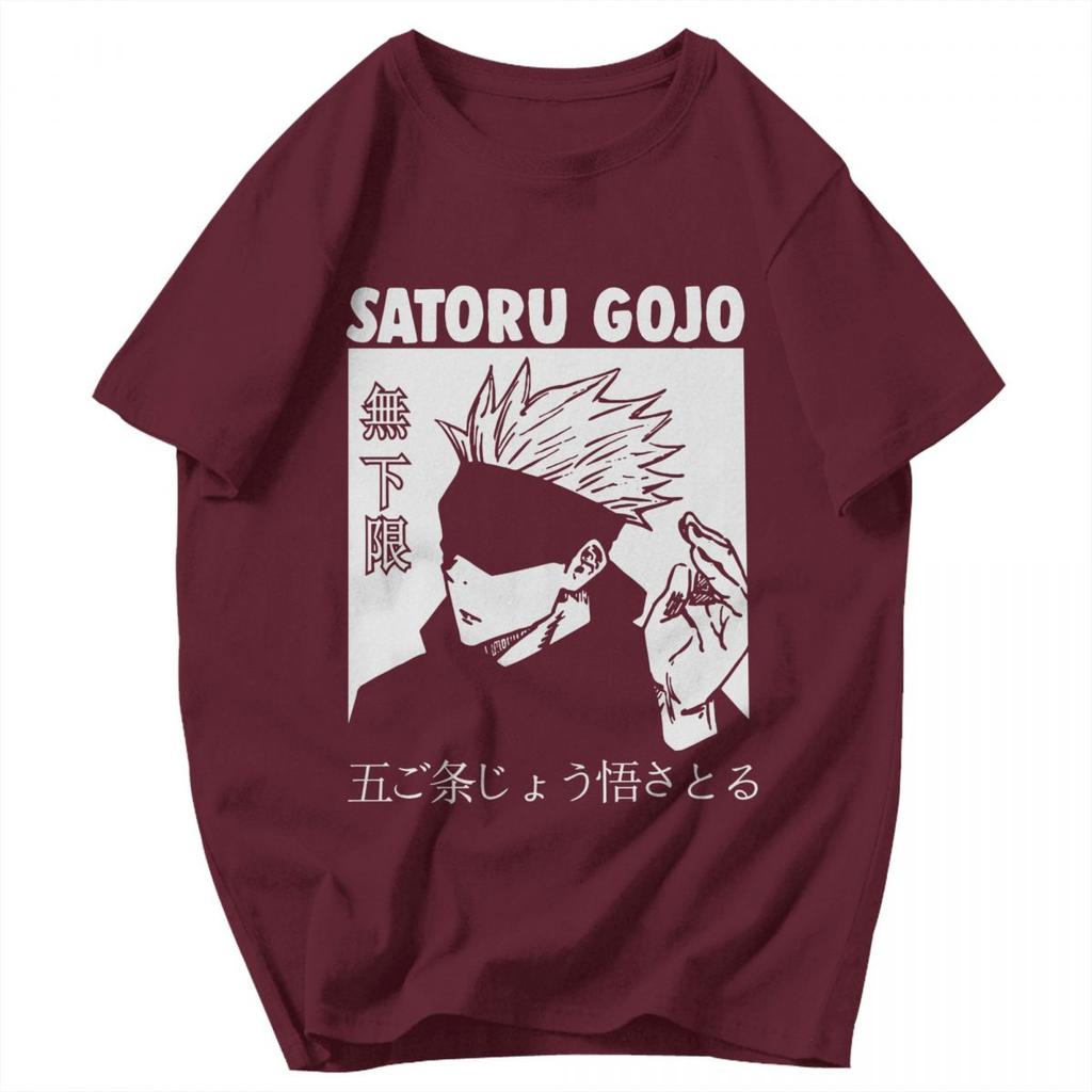 Men T Shirt Satoru Gojo Anime Jujutsu Kaisen Summer Y2K Graphic Quality Unisex Clothing T Shirts