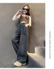 Girls' 2025 Fleece-Lined Wide-Leg Denim Pants - Autumn/Winter Style