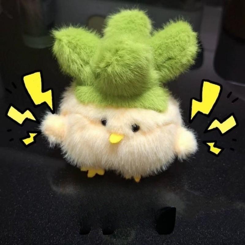 10cm 1Pcs Cultural and Creative Garlic Bird Voice Doll Souvenir and Peaceful Bird Plush Toy Doll