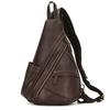 Single Shoulder Bagpack Genuine Leather Chest Bag Outdoor Riding Bag Chest Packs For Biker Men Male Sling Bags Cow Leather