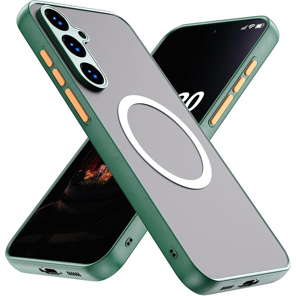 

Сильный магнит для Magsafe Hybrid противоударный чехол для Samsung Galaxy S24 S23 S21 FE S22 Ultra Plus матовый прозрачный мягкий чехол S24