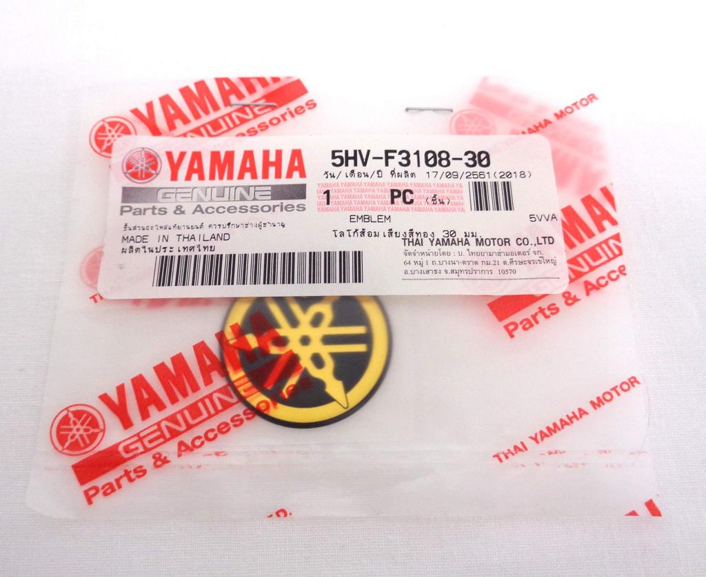Yamaha Tuning Fork Emblem Sticker, Gold, Genuine Product, 1.6 Inches (40 Mm)