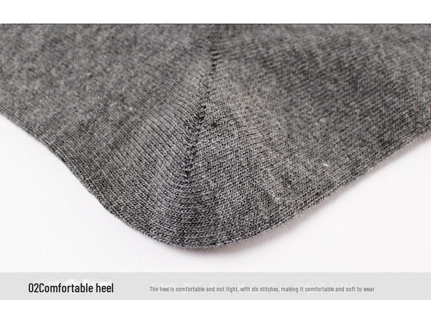 Langsha Men's Mid-Tube Cotton Socks - Business Style, Deodorant, Thick for Autumn/Winter
