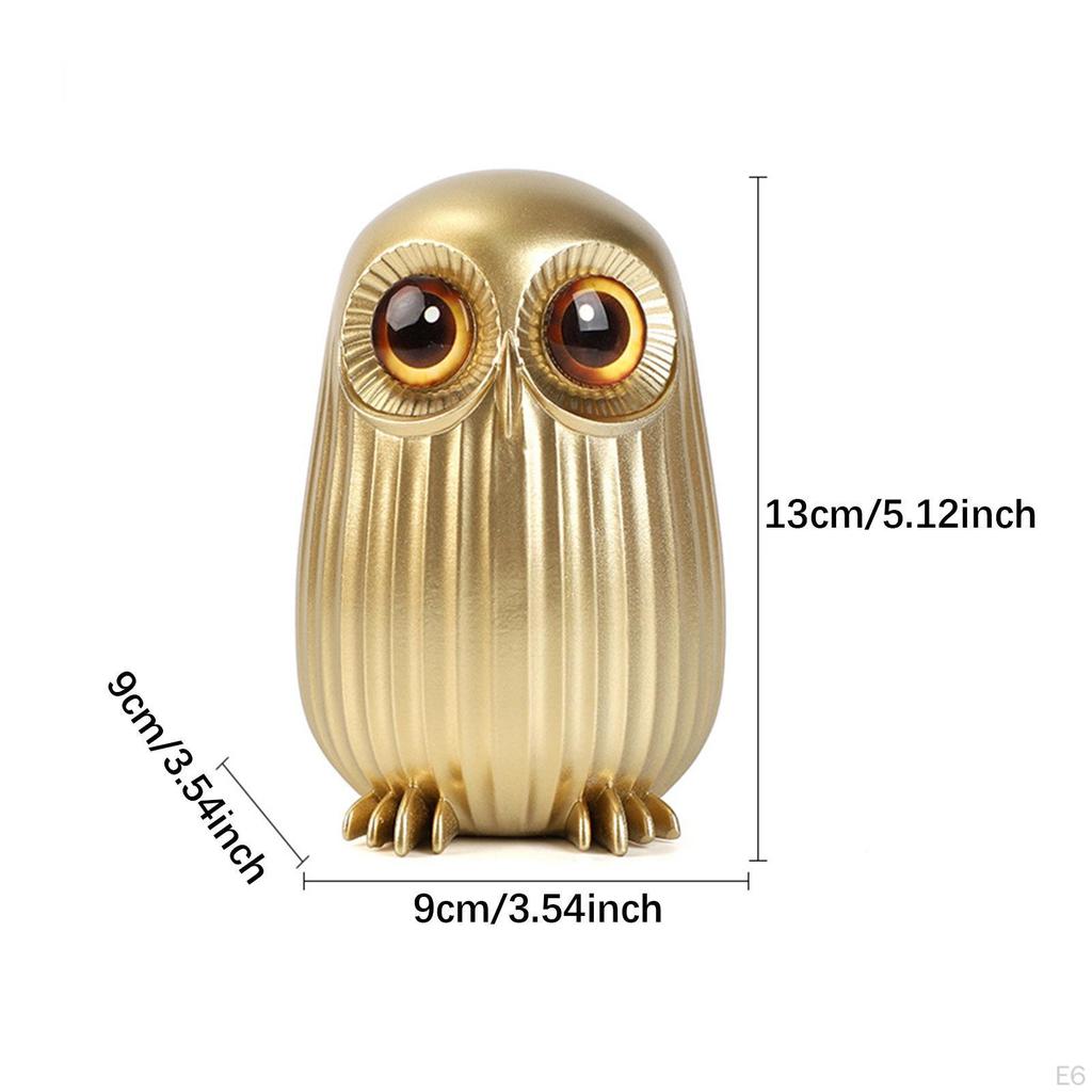 Resin Bird Statue Miniature Owl Figurine Decoration Home Decor Sculpture Figure for Fairy Garden