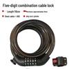 Five-Digit Combination Bicycle Lock: Portable Anti-Theft Steel Cable for Bikes and Electric Vehicles.