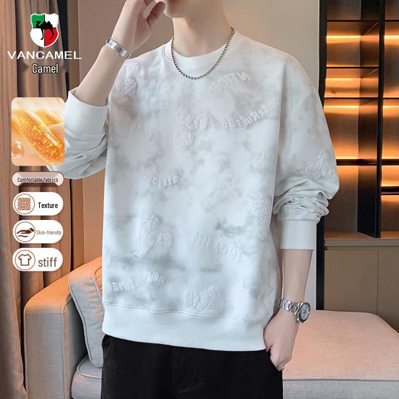 

VANCAMEL Men s Trendy Round Neck Long Sleeve Sweatshirt 2XL