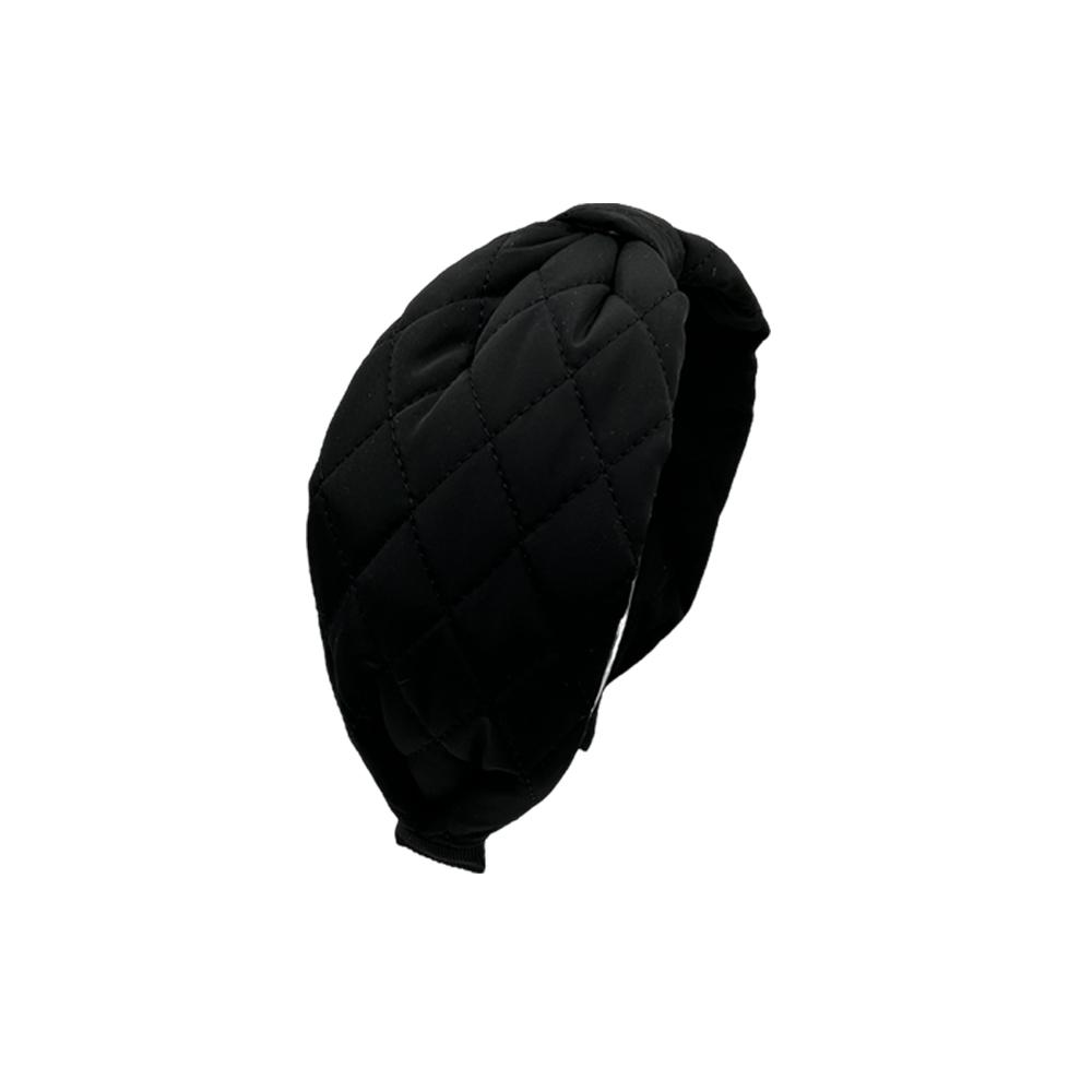 Autour Du Monde Quilted Knot Hairband (Black)