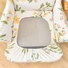 2pcs/set Flower Print Wing Back Chair Cover Anti-dirt Wing Armchair Protector Covers with Seat Cushion Cover for Living Room