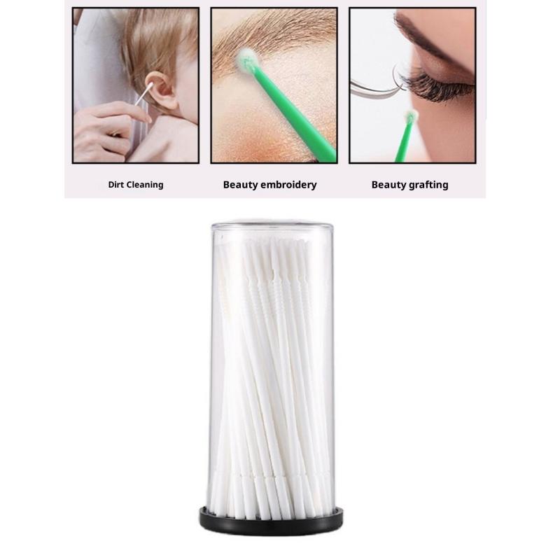 100Pcs Disposable Micro Brush Applicator Microswabs For Eyelash Extension Removing Tools, Mini Cotton Swab Brushes For Makeup