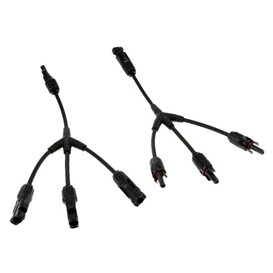 1Pair 3 Way Y Splitter Cable Plug Inline Solar PV Panel IP67 Connectors