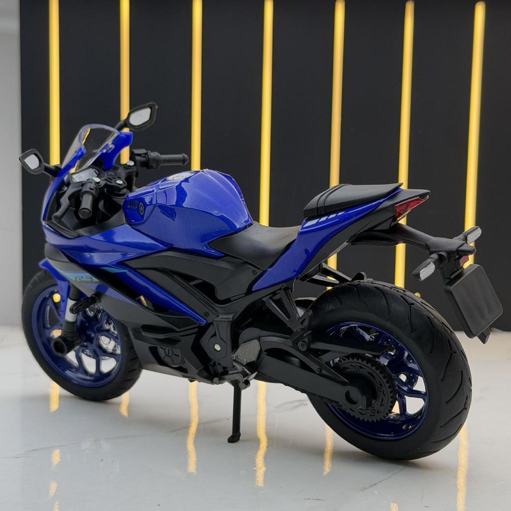 1:12 Yamaha R3 Motorcycle Model Diecast Sound Light Kids Toy Car Decoration