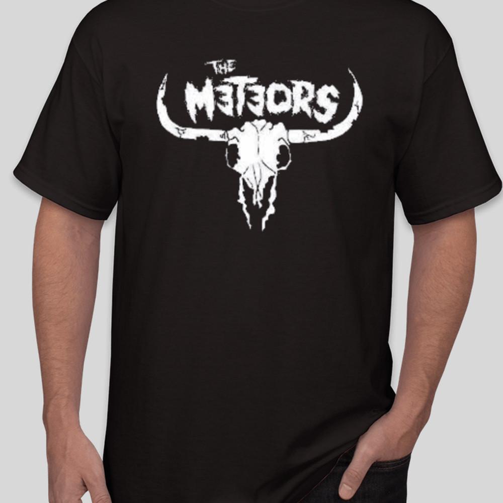 

HOT NEW The Meteors band logo black Short sleeve S-5Xl Unisex T-Shirt XXL