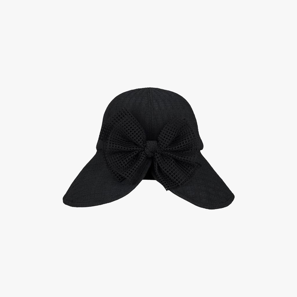 FAIRLIAR GOLF Mesh Big Ribbon Bonnet Hat (Black)