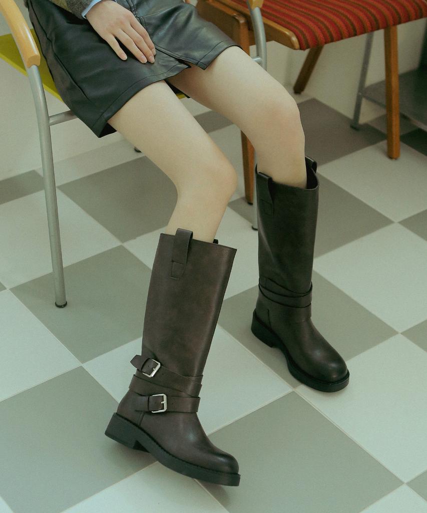 Fri Fla Ljh1029 Belted Long Boots _ 2Colors