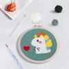 Russian DIY Punch Needle Embroidery Kit: Includes Yarn, Needle, Latch Hook, & Hoop for Knitting & Ornament Crafting