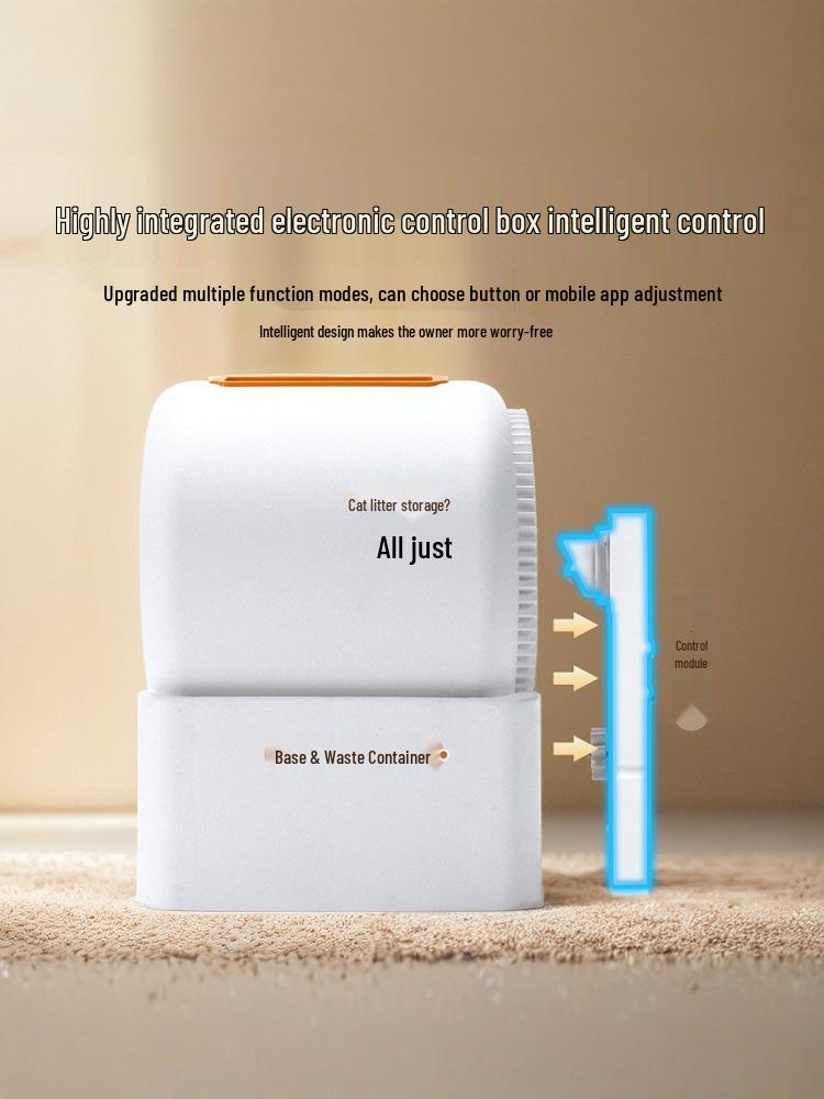 Smart Automated Cat Litter Box: Fully Enclosed, Electric, Deodorizing, Anti-Splash, Self-Cleaning.