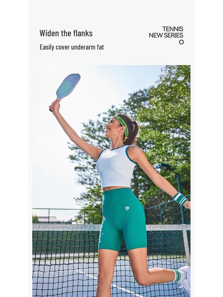 Retro Color Block Bezruká sportovní podprsenka na jógu