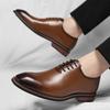 Luxury Designer New Men's Pointed Black Brown Lace Up Wedding Brogue Oxford Shoes Male Formal Dress Footwear Zapatos Hombre