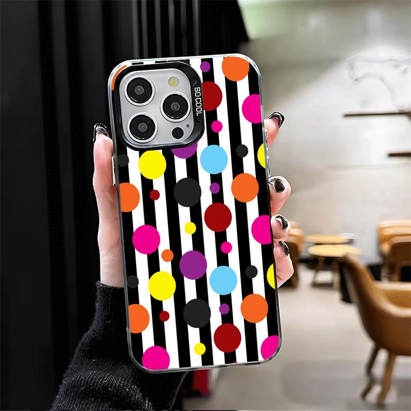 Kropki Art Fashion Design Miękkie Etui na Telefon dla iPhone 15 16 17 Pro Max 17Air 16E 14 Plus 13 12 Mini Odporne na Wstrząsy Pokrowiec Tylny She