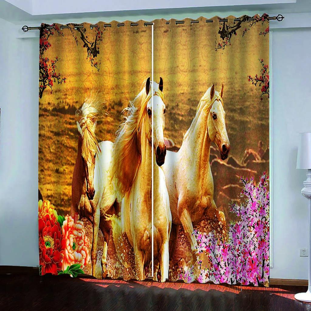 Animal Horse Dinosaur TigerOn Sale Blackout Window Curtain for Bedroom Living Room Bathroom Kicthen Door High Shading Hot