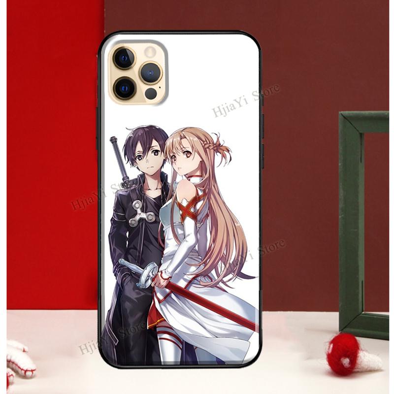 

Чехол Sword Art Online Kirito Asuna SAO для iPhone 11 12 13 Pro Max mini 6S 7 8 Plus XR X XS MAX SE 2020, задняя крышка, чехол iPhone 12
