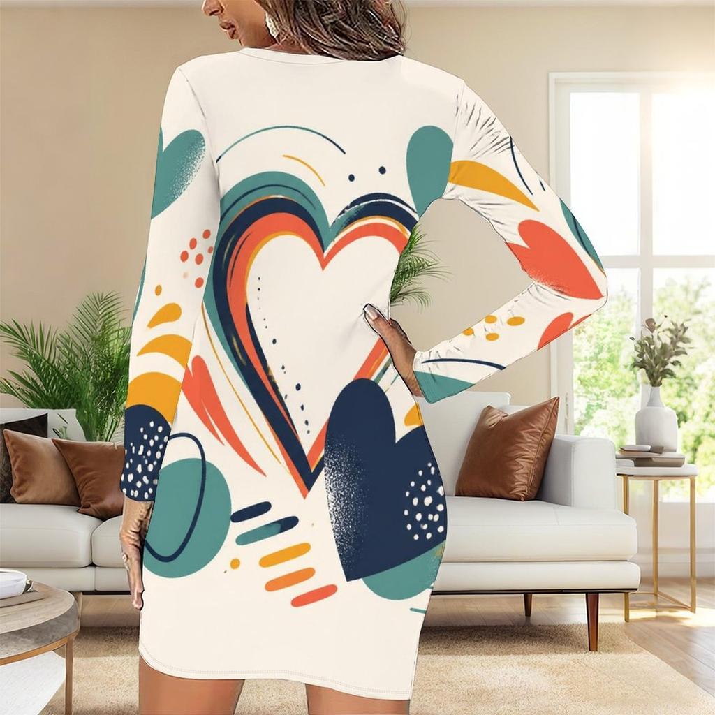 Womens Plus Size Long Sleeve Slim Bodycon Midi Dress Soft Classy Casual Party Evening Attire
