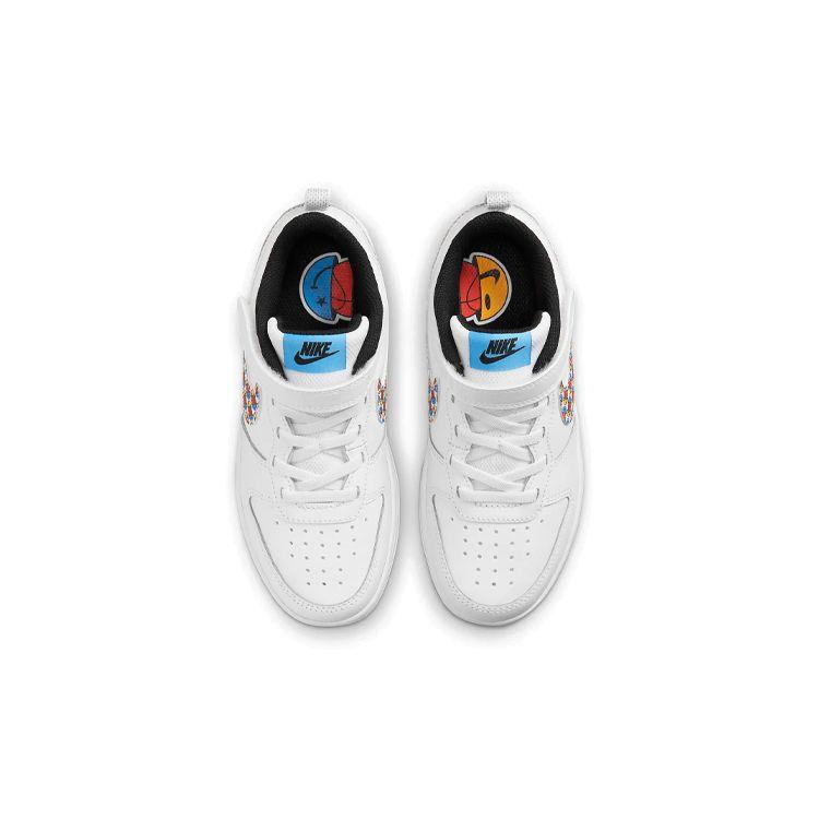 Детские кроссовки Nike Court Borough Low 2 SE PS Happy Hoops Белый Черный — фото 4