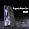 Magnetický kryt na telefon pro Samsung Galaxy S24 Ultra s23 S22 Plus Kryty Matný Průsvitný Pancéřový Nárazuvzdorný Kryt Pro iPhone 16 15 14 13 12 11 Pro Max