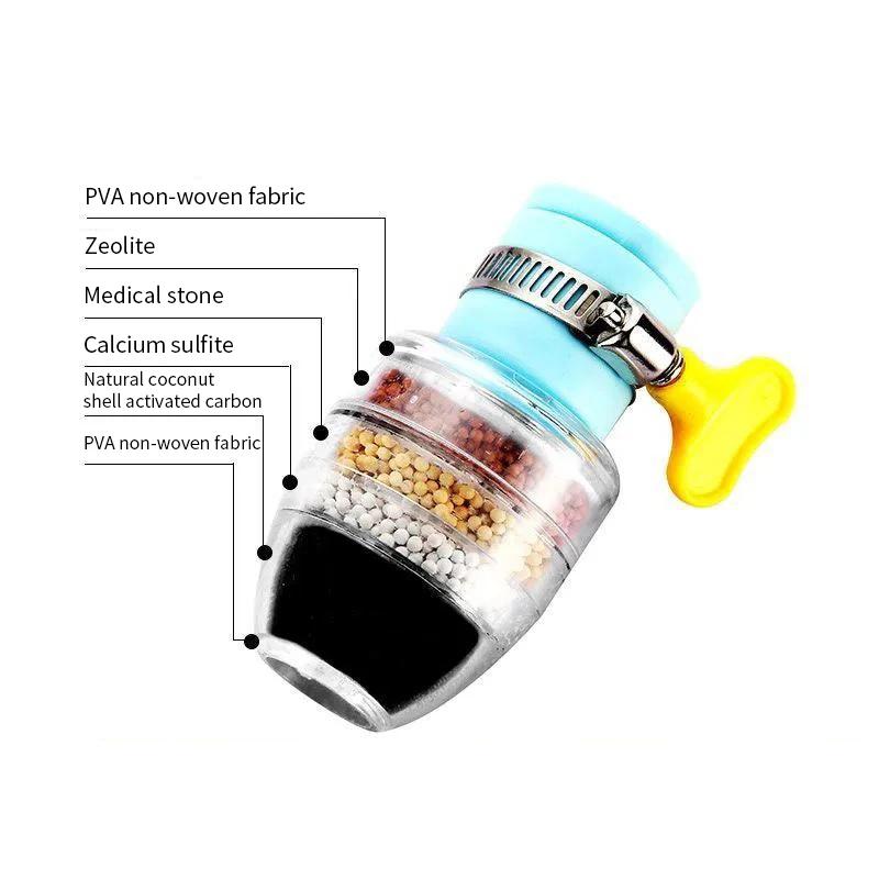 6-layers Water Filter Tap Purifier Medical Stone Coconut Charcoal Nozzle for Faucet Kitchen Accesories Mixer Aerator Bathroom