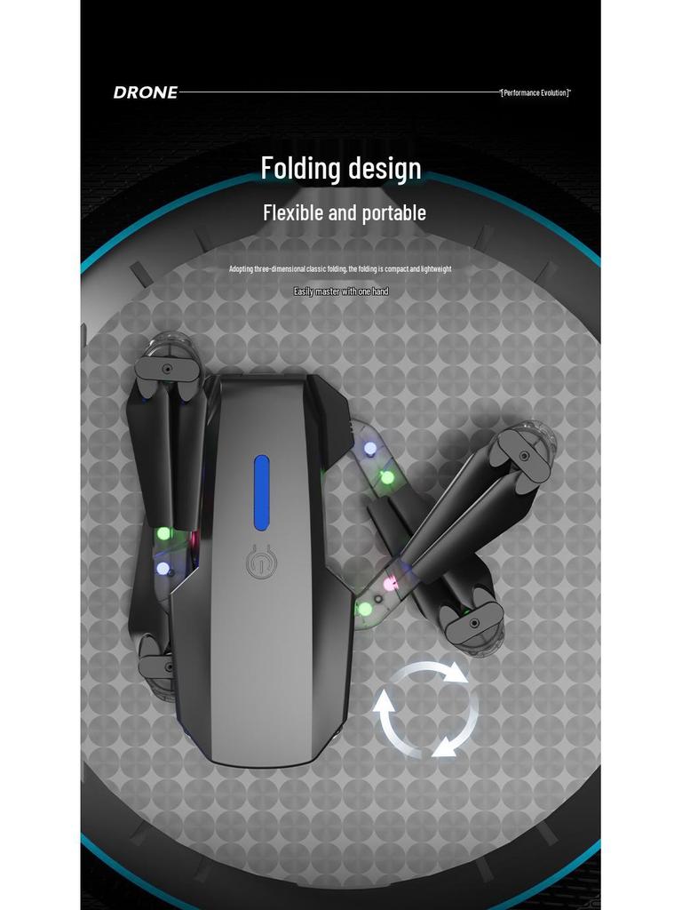 E99D Drop-Resistant Folding Drone Quadcopter with HD Aerial Photography and E88D Light Remote Control for Kids.