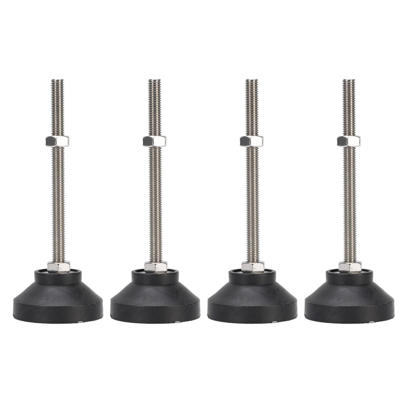 

Leveling Feet M8 Workbench Adjustable Non Slip Rubber Base for Furniture Table Chair Shelving Rack Black 4Pcs