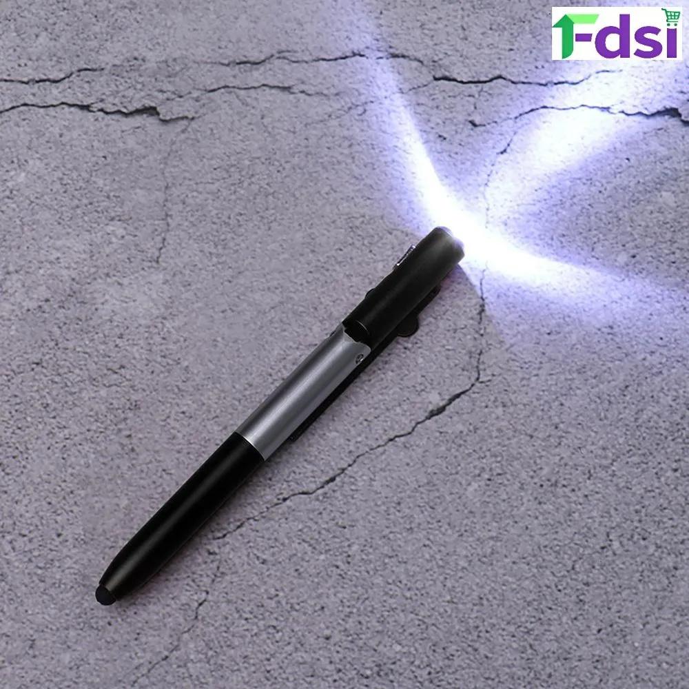 Penna giocattolo: Penna Pieghevole Quattro-in-uno con Luce LED, Supporto per Telefono e Penna Sferografica Capacitiva 5ml