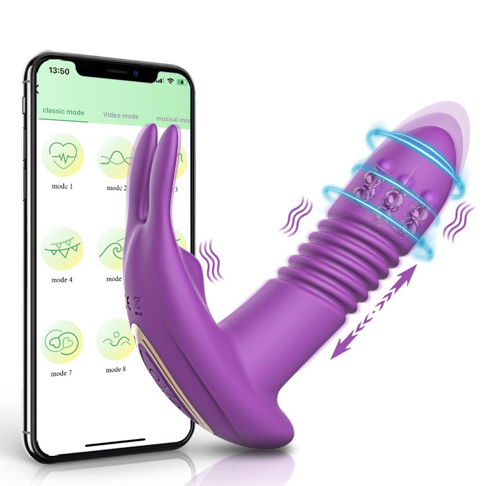 APP Control Thursting Wearable Panties Vibrator Vagina Vibrator for Women GSpot Clitoris Female Telescopic Dildo Climax Masturbation Sex Toy for Women
