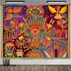 Mexico Mexican Mayan Tribal Art Tapestry Wall Hanging Ethnic Paintings Psychedelic Aesthetic Background Cloth Home Decorations