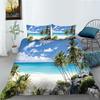 3D Natural Scenery Bedding Set, Landscape Printed Down Duvet and Pillowcase 2/3 Pieces, Washable and Quick Drying Home Decoration
