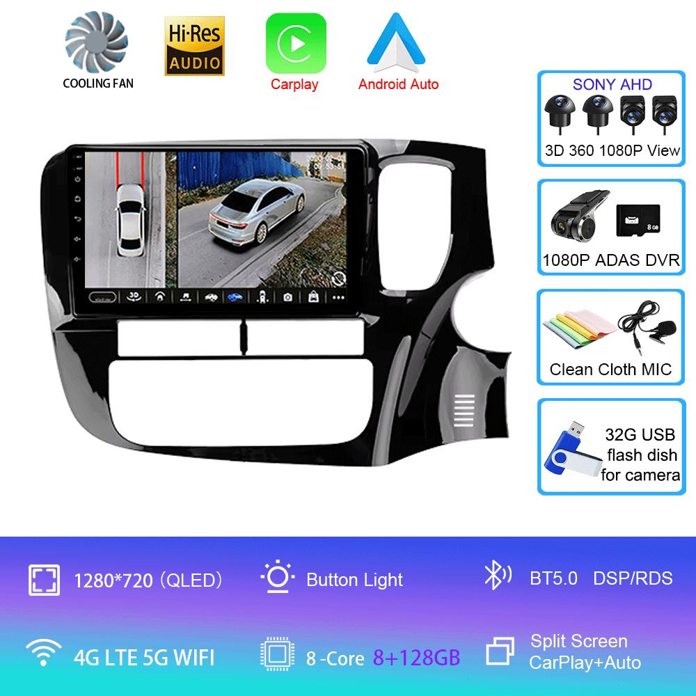 Car Radio Android 14 Carplay For Mitsubishi Outlander 3 GF0W GG0W 2012 2013- 2018 Navigation GPS Multimedia Player Stereo WiF+4G