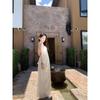 French White Moonlight Pleated Thin Suspender Dress Summer Island Vacation Wear Halter Dress