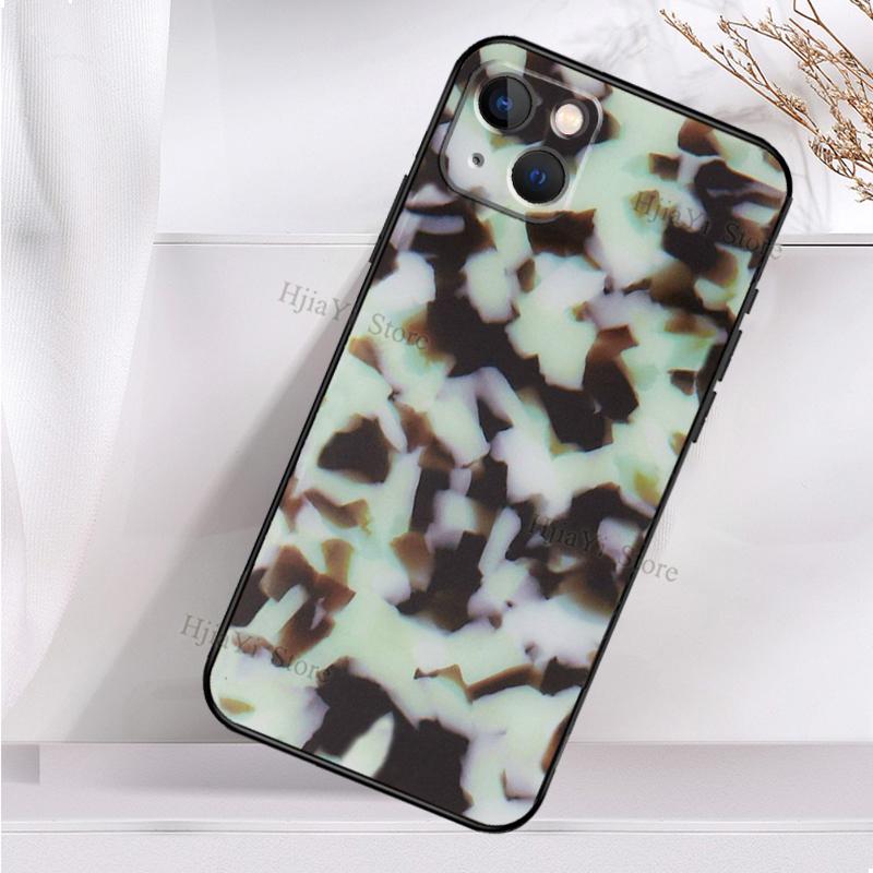 Tortoise Pattern Tortoiseshell Silicone Phone Case For iPhone 11 14 12 13 Pro Max Mini X XR XS Max 6 7 8 Plus SE 2020 Cover