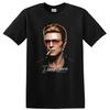 David Bowie Portrait Lunettes de Soleil Cigarette Légende du Rock T-shirt Vintage