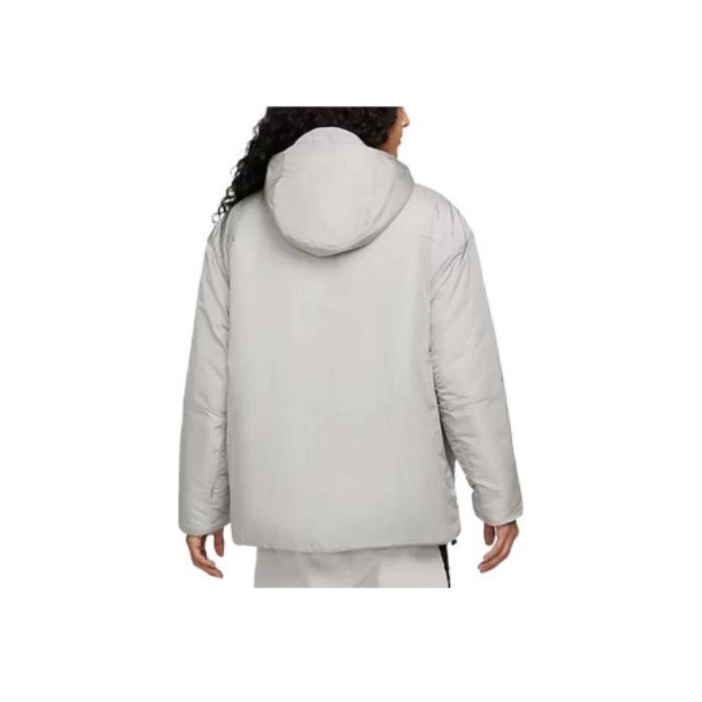 Nike Logo Print Long Sleeve Cotton Jacket Men Jacket Gray DQ4743-016
