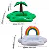 Inflatable Rainbow Cloud Ice Bar Tray Coconut Tree Cup Holder Floating Drink Rack For Summer Pool Party Beverage Storage Decor
