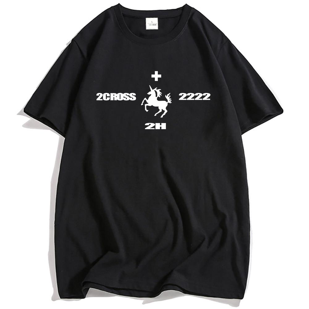 

2hollis Рэпер Гранж Унисекс Уличная одежда Летняя футболка с коротким рукавом Свободная Хип-хоп Мужская футболка С круглым вырезом Мода Мужские Женские Футболки L